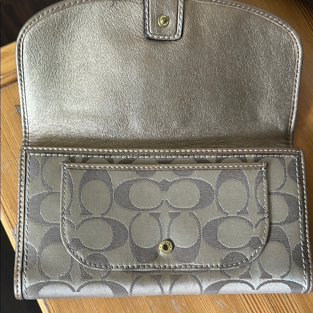 Coach Gold-Tone Buckle Wallet - Picture 4 of 4